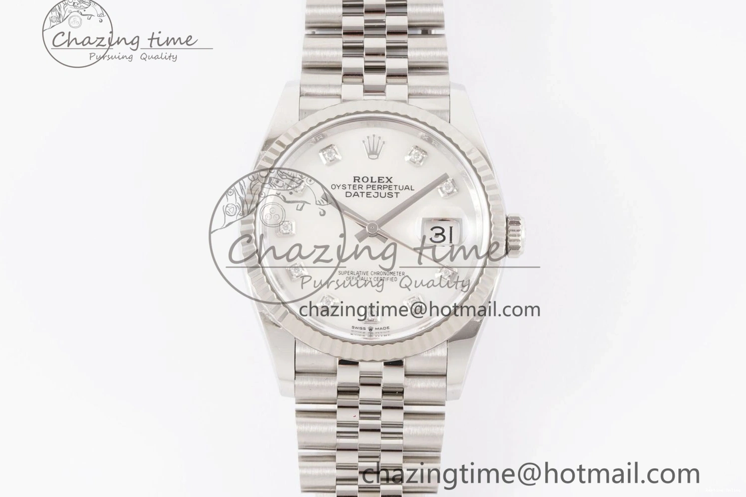 0419 DateJust 36 126234 Clean 1:1 Best Edition 904L Steel White MOP Diamonds Dial on Jubilee Bracelet VR Youthful 1992
